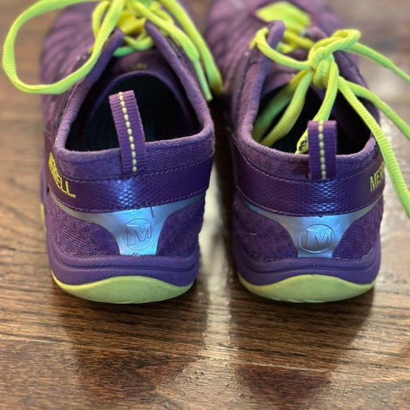 Merrell Glove Style Running Shoes Size 10, Purple and Yellow - Picture 3 of 4